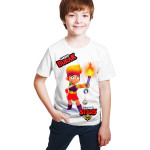 Brawl Stars - Amber - Dijital Baskılı Beyaz Kişiye Özel T-Shirt