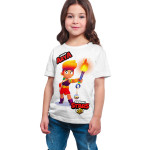 Brawl Stars - Amber - Dijital Baskılı Beyaz Kişiye Özel T-Shirt