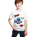 Brawl Stars - Ash - Dijital Baskılı Beyaz Kişiye Özel T-Shirt