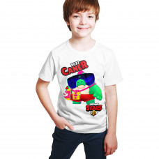 Brawl Stars - Buzz- Dijital Baskılı Beyaz Kişiye Özel T-Shirt