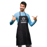 Master Chef Baskılı Alpaka Kumaş Aşçı Önlüğü - Unisex Kalıp - Podye