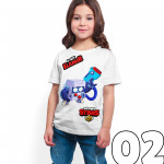 Brawl Stars - 8 Bit - Dijital Baskılı Beyaz Kişiye Özel T-Shirt