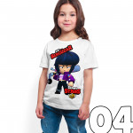 Brawl Stars - Bibi - Dijital Baskılı Beyaz Kişiye Özel T-Shirt