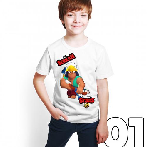 Brawl Stars - Bo - Dijital Baskılı Beyaz Kişiye Özel T-Shirt