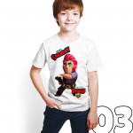 Brawl Stars - Colt - Dijital Baskılı Beyaz Kişiye Özel T-Shirt