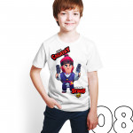 Brawl Stars - Colt - Dijital Baskılı Beyaz Kişiye Özel T-Shirt