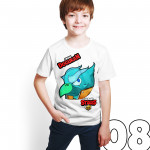 Brawl Stars - Crow - Dijital Baskılı Beyaz Kişiye Özel T-Shirt