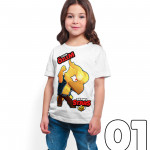 Brawl Stars - Crow - Dijital Baskılı Beyaz Kişiye Özel T-Shirt