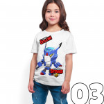 Brawl Stars - Crow - Dijital Baskılı Beyaz Kişiye Özel T-Shirt