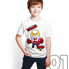 Brawl Stars - Dynamike - Dijital Baskılı Beyaz Kişiye Özel T-Shirt