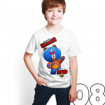 Brawl Stars - El Primo - Dijital Baskılı Beyaz Kişiye Özel T-Shirt