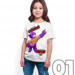 Brawl Stars - El Primo - Dijital Baskılı Beyaz Kişiye Özel T-Shirt