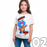 Brawl Stars - El Primo - Dijital Baskılı Beyaz Kişiye Özel T-Shirt