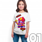 Brawl Stars - Gene - Dijital Baskılı Beyaz Kişiye Özel T-Shirt