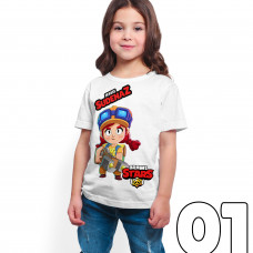 Brawl Stars - Jessie - Dijital Baskılı Beyaz Kişiye Özel T-Shirt