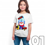 Brawl Stars - Gale - Dijital Baskılı Beyaz Kişiye Özel T-Shirt