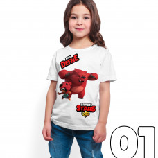 Brawl Stars - Nita - Dijital Baskılı Beyaz Kişiye Özel T-Shirt