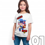 Brawl Stars - Penny - Dijital Baskılı Beyaz Kişiye Özel T-Shirt