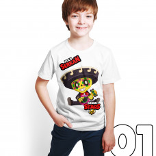 Brawl Stars - Poco - Dijital Baskılı Beyaz Kişiye Özel T-Shirt