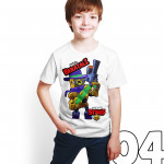 Brawl Stars - Rico - Dijital Baskılı Beyaz Kişiye Özel T-Shirt