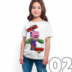 Brawl Stars - Rosa - Dijital Baskılı Beyaz Kişiye Özel T-Shirt