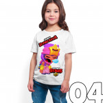 Brawl Stars - Sandy - Dijital Baskılı Beyaz Kişiye Özel T-Shirt