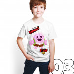 Brawl Stars - Spike - Dijital Baskılı Beyaz Kişiye Özel T-Shirt