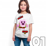 Brawl Stars - Spike - Dijital Baskılı Beyaz Kişiye Özel T-Shirt