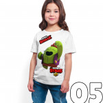 Brawl Stars - Spike - Dijital Baskılı Beyaz Kişiye Özel T-Shirt