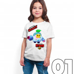 Brawl Stars - Sprout - Dijital Baskılı Beyaz Kişiye Özel T-Shirt