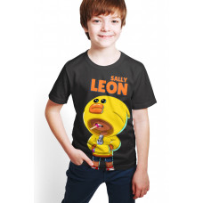 Brawl Stars - Sally Leon - Ön / Arka Dijital Baskılı T-Shirt