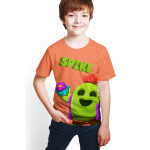 Brawl Stars - Spike - Ön / Arka Dijital Baskılı T-Shirt