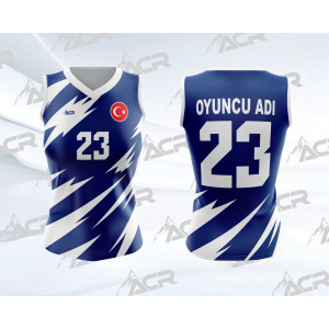  Voleybol Forması Dijital Baskı Kişiye Özel Tasarım Tek Üst -726